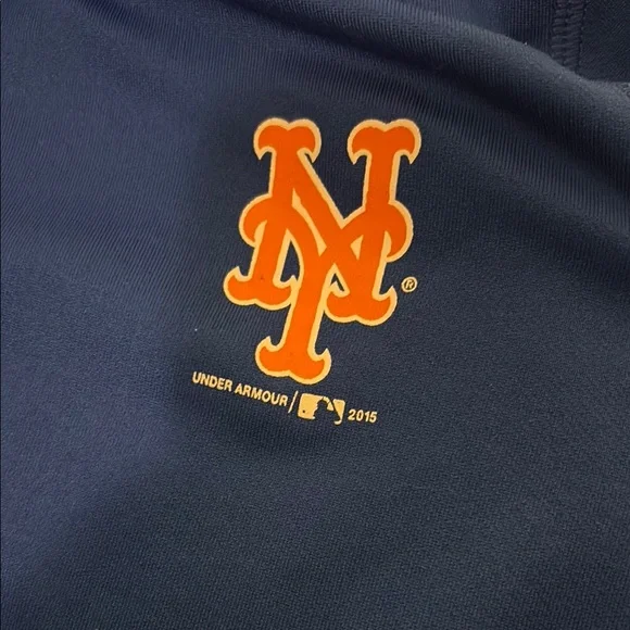 Under Armour Blue Zip-Up Hoodie with Orange Logo - Picture 9 of 10